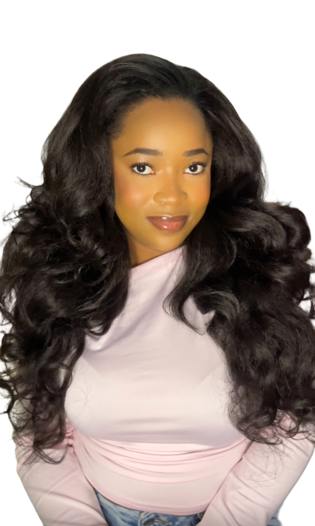 Yaki curls half wig
