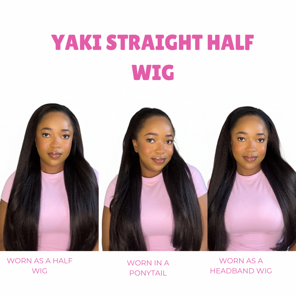 Yaki straight half wig