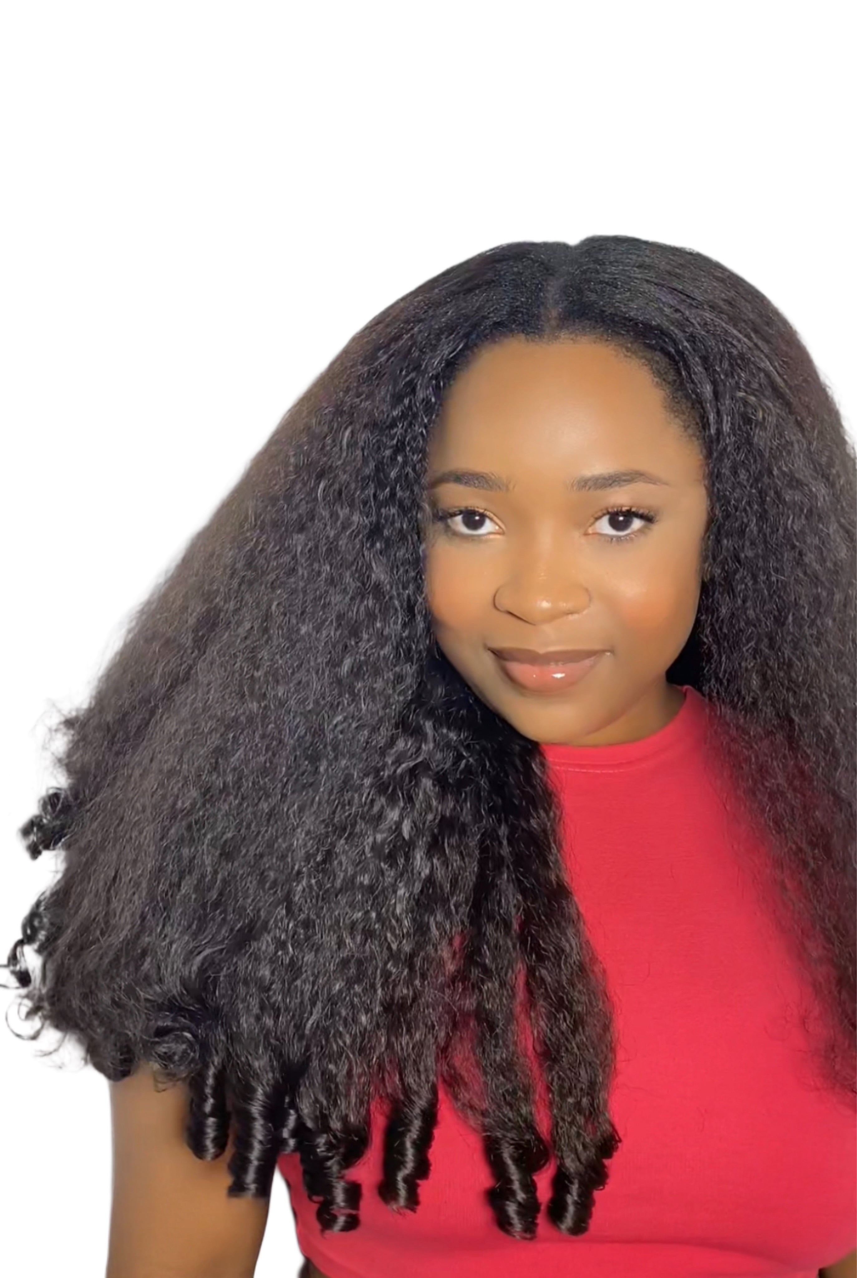 Braid-out textured U part wig