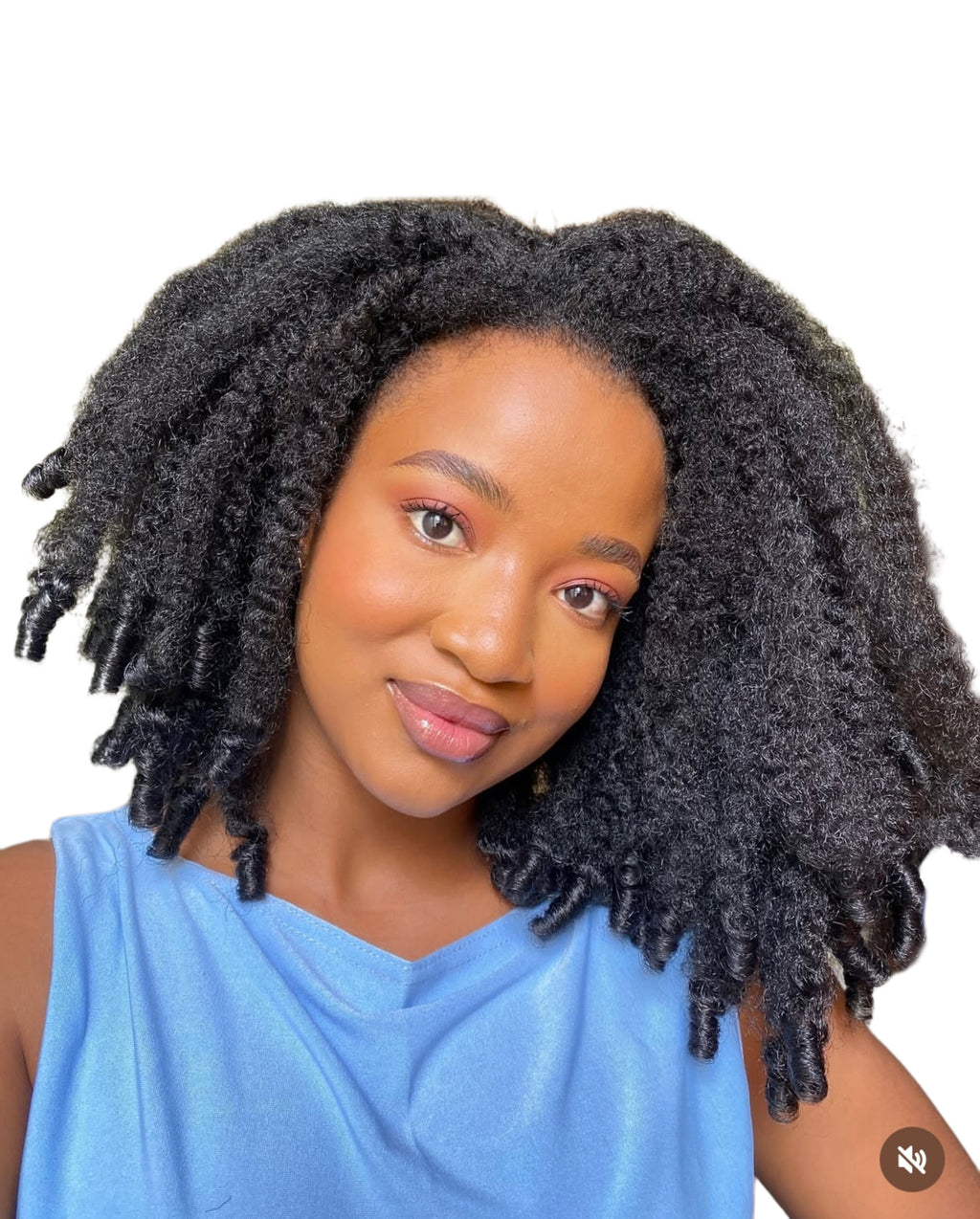 Twist out half wig(color 1b)