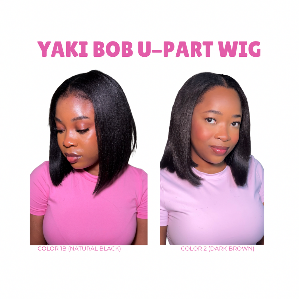 Yaki bob u-part wig