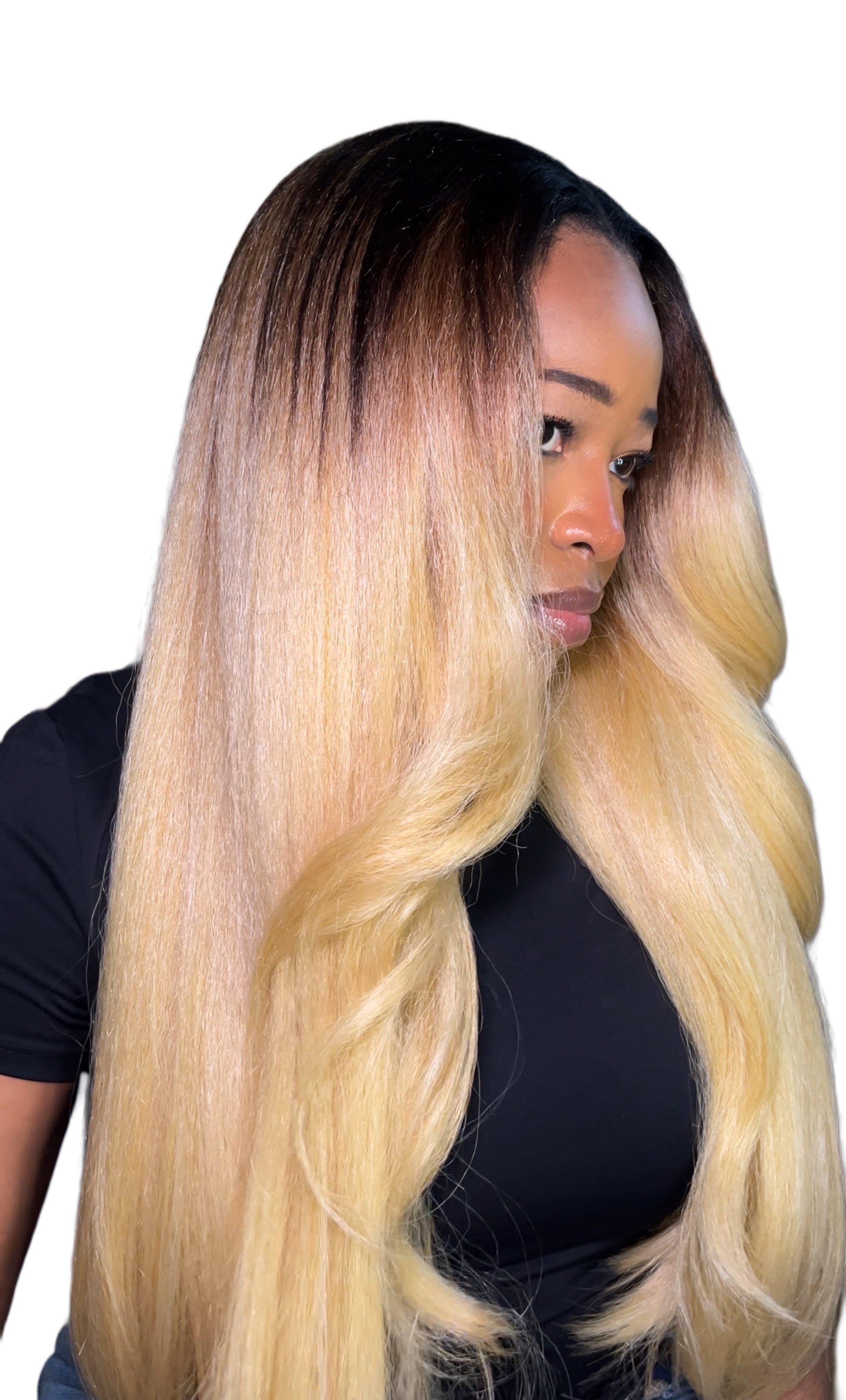 Yaki straight u-part wig