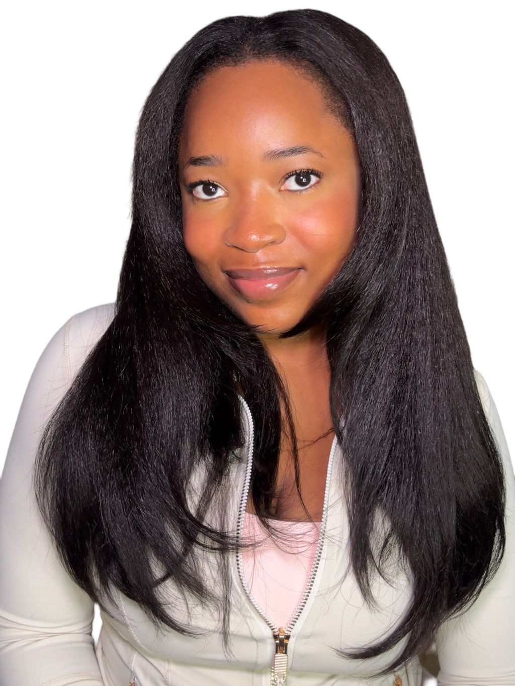 Yaki layered straight u-part wig