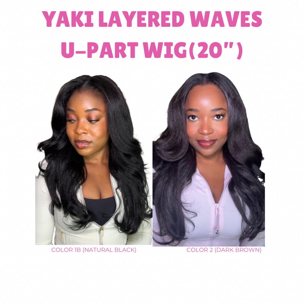 Yaki layered waves u-part wig(20”)
