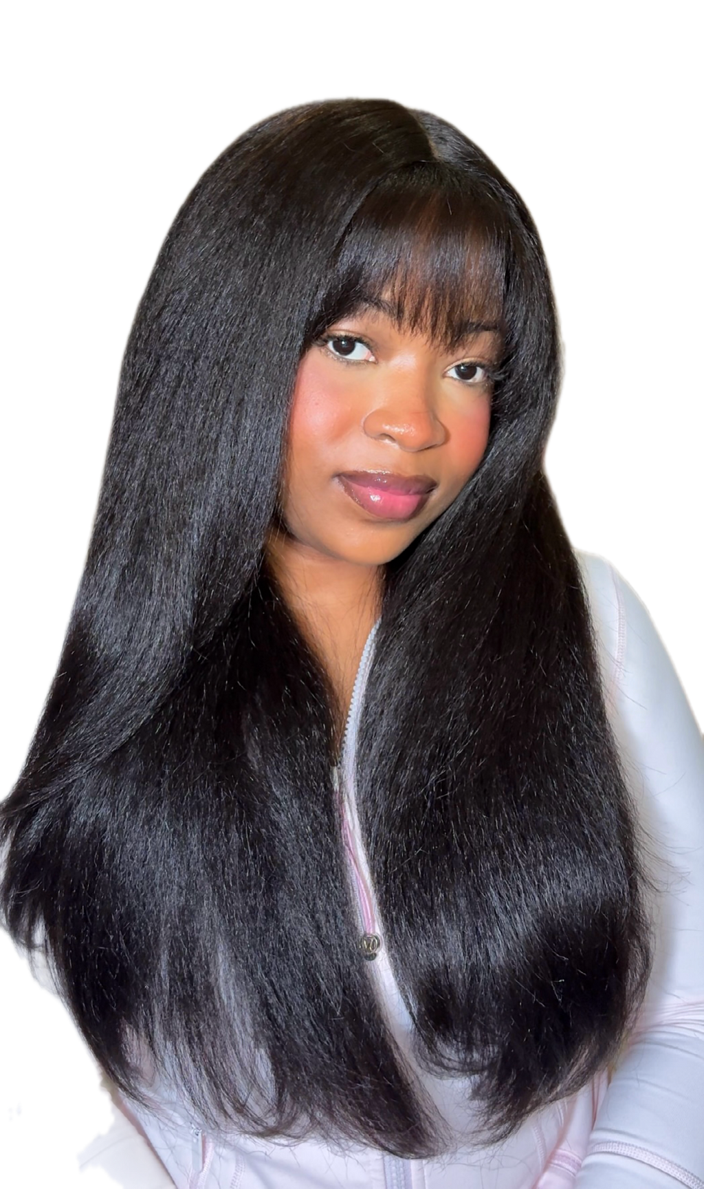 Yaki bangs lace front wig(24”)