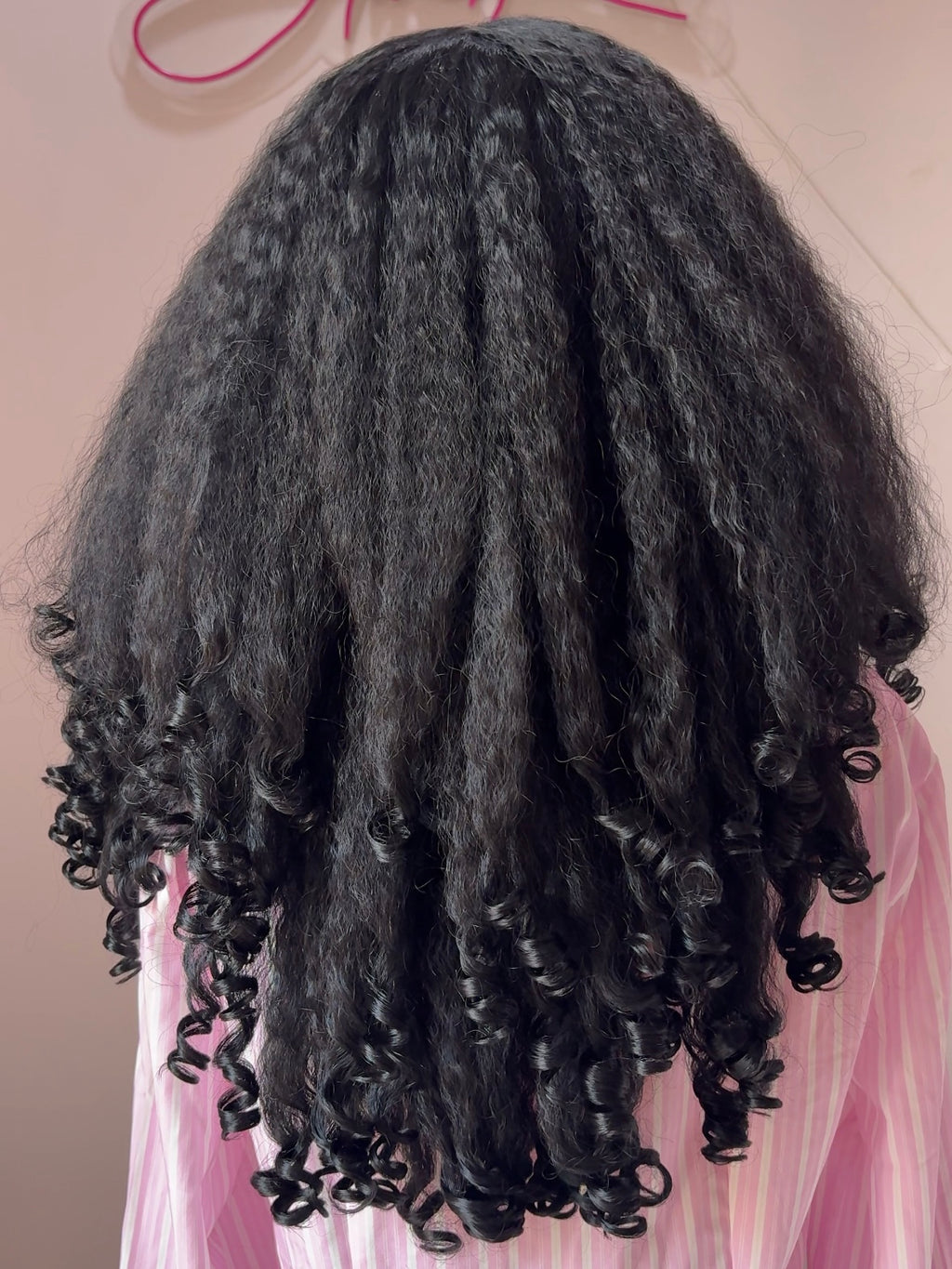 Braid-out frontal wig