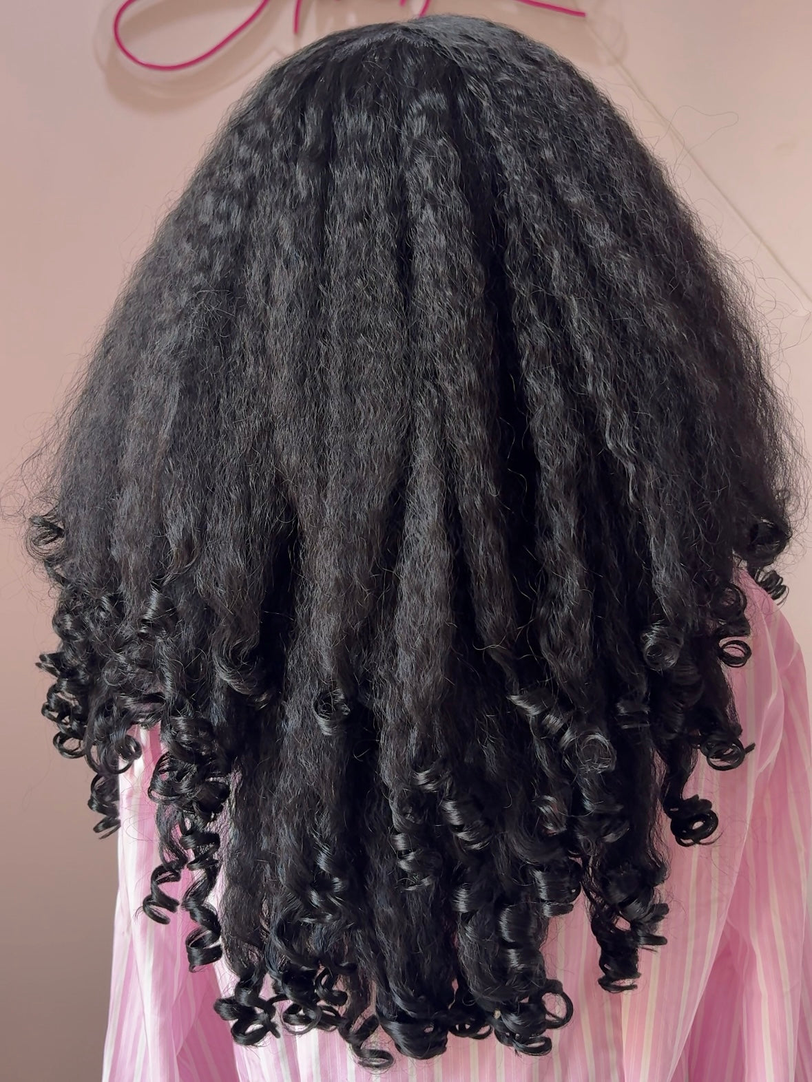 Braid-out frontal wig