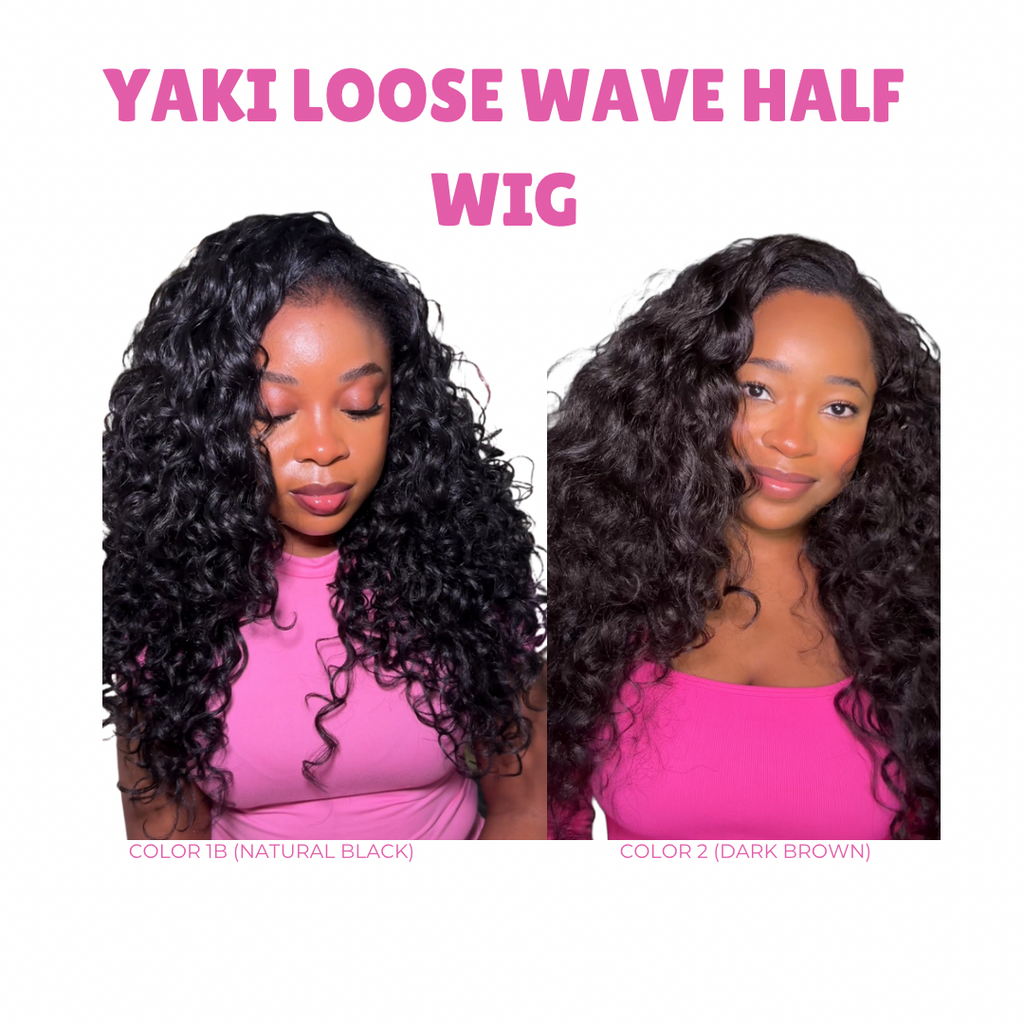 Yaki loose deep wave half wig