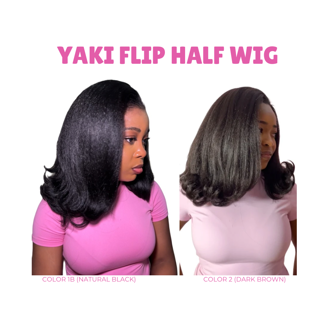 Yaki flip half wig