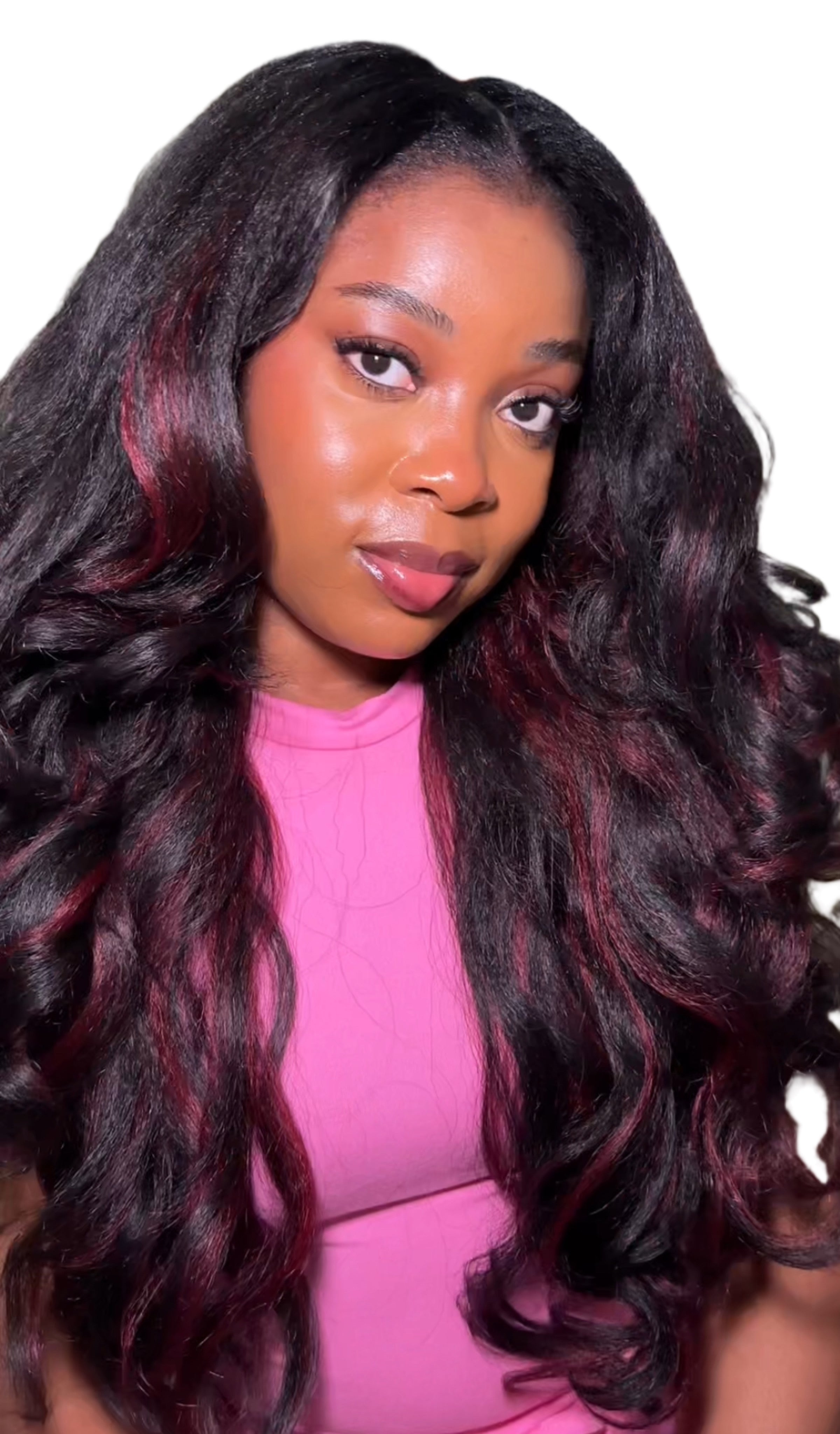 Yaki layered waves u-part wig
