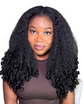 Braid-out textured U part wig(20”)