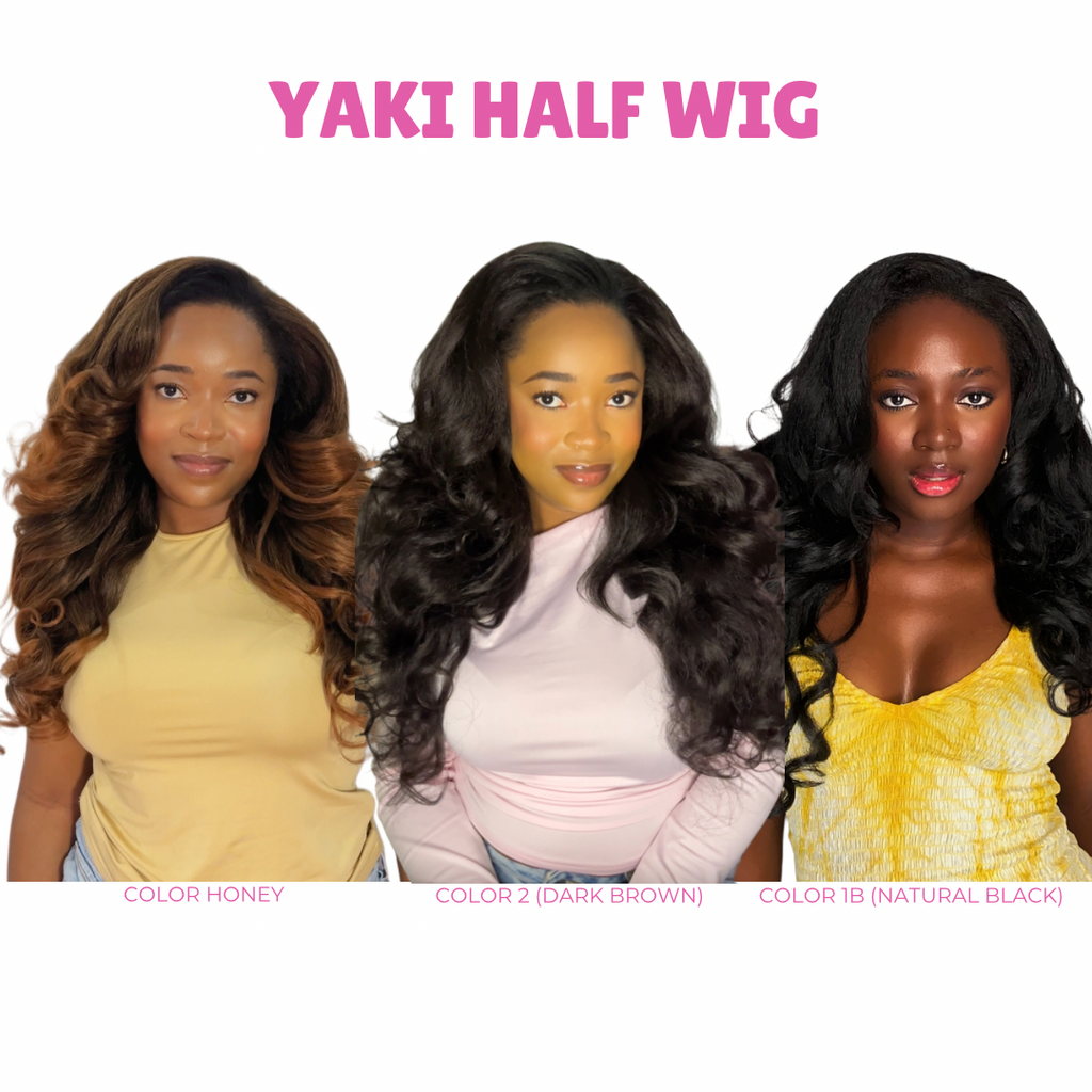 Yaki curls half wig