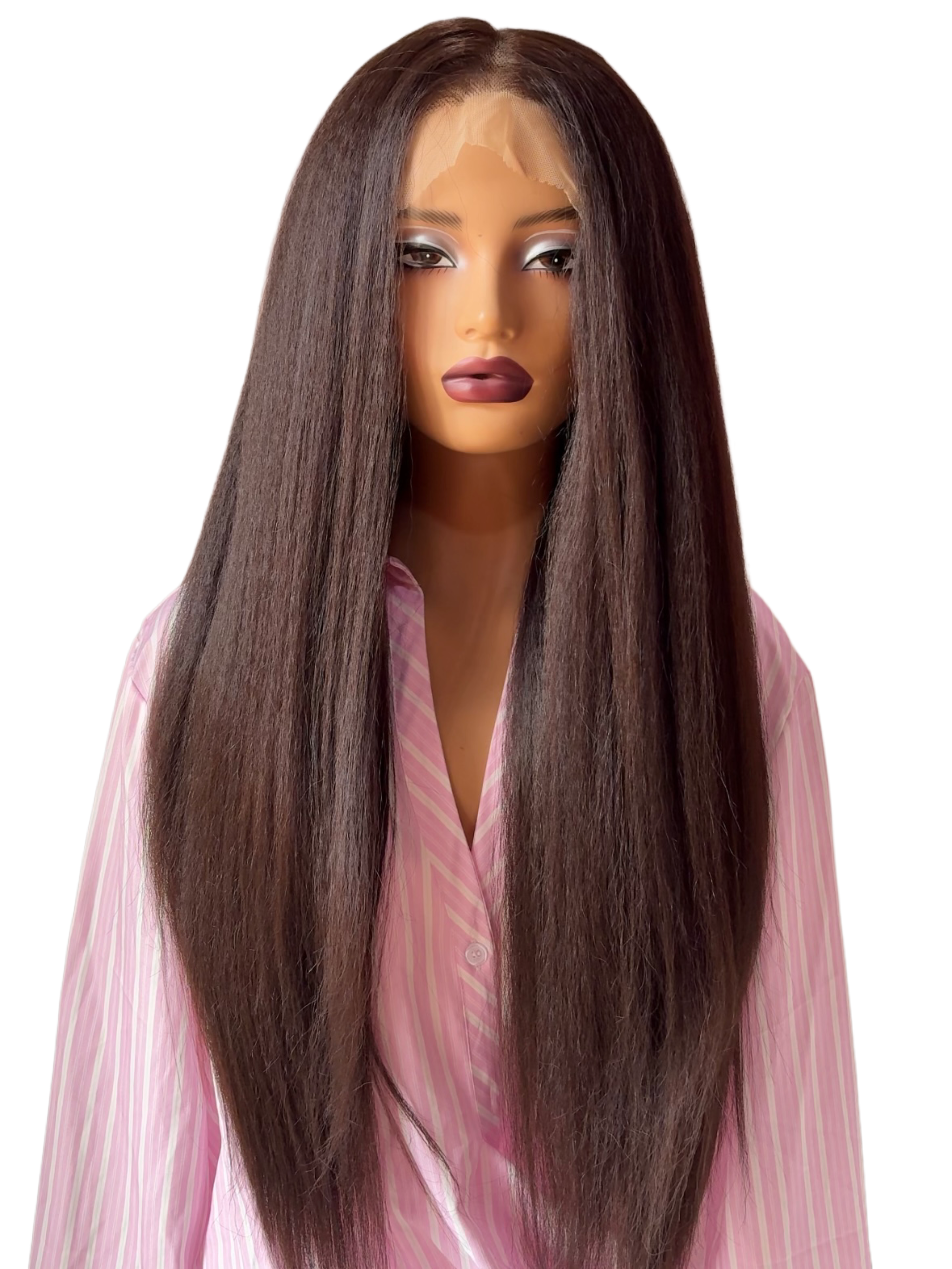 Yaki straight frontal wig