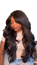 Yaki curtain bangs lace front (28”)