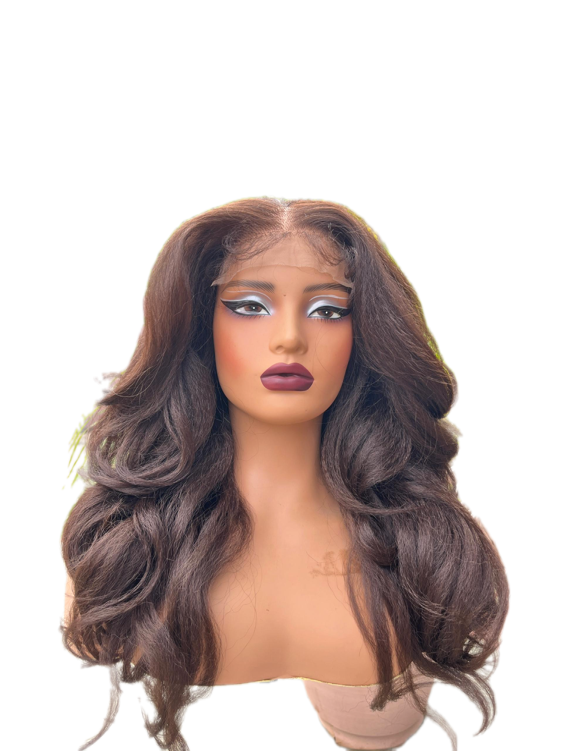 Yaki layered waves closure wig(20”)