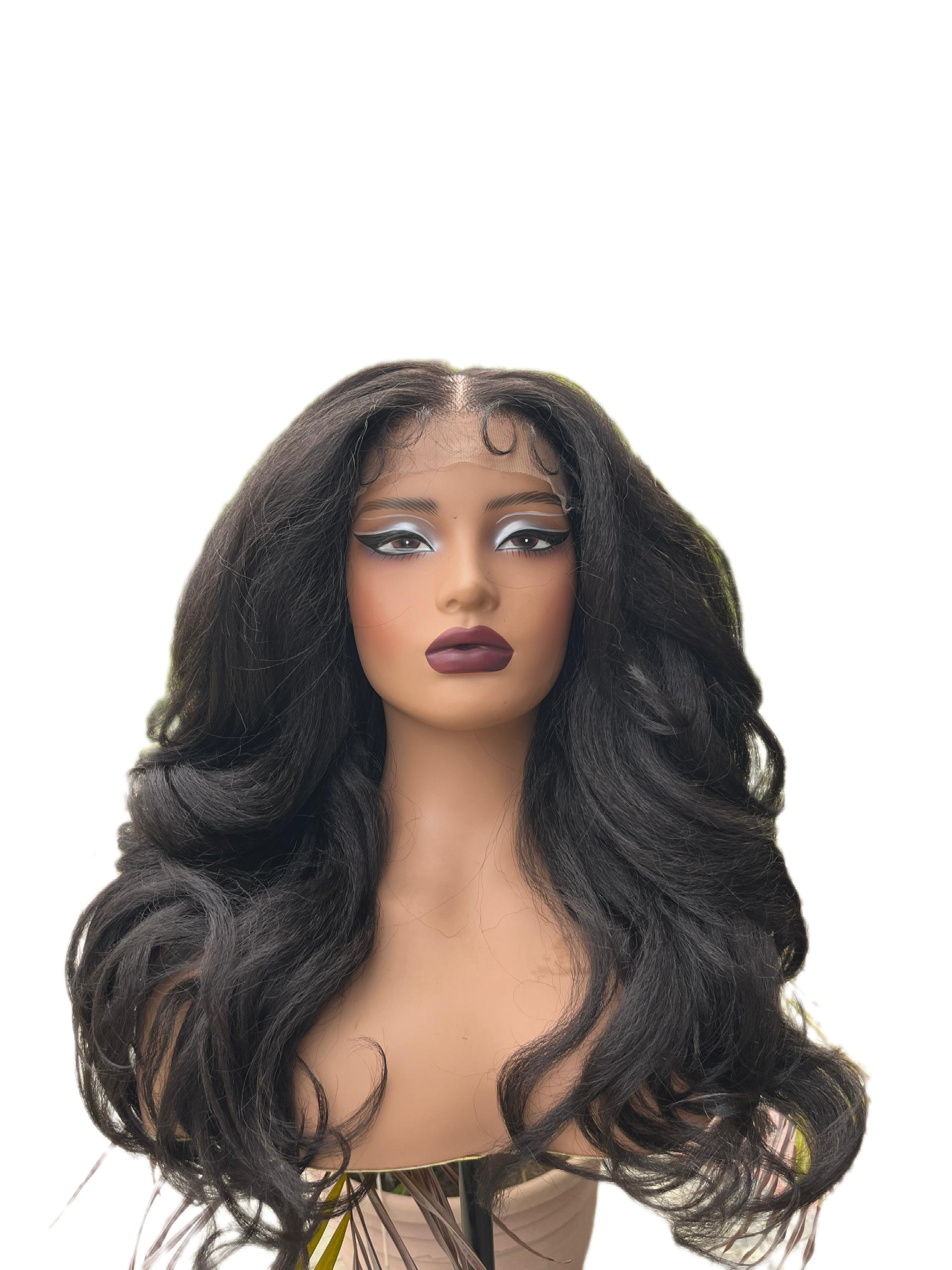 Yaki layered waves closure wig(20”)