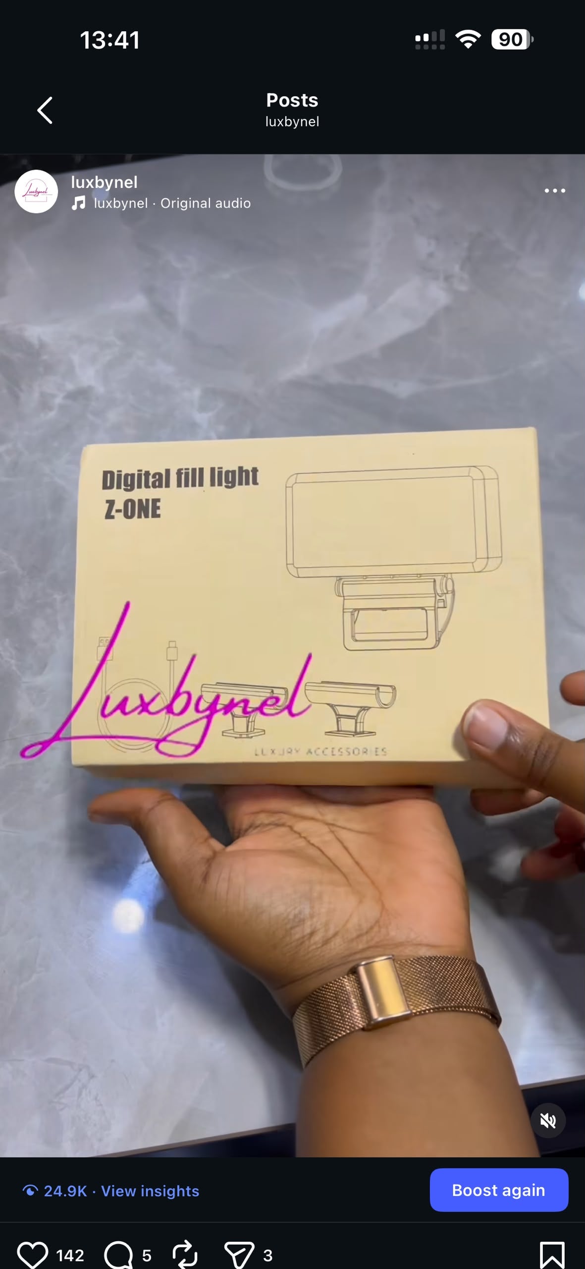 10 brightness level selfie light