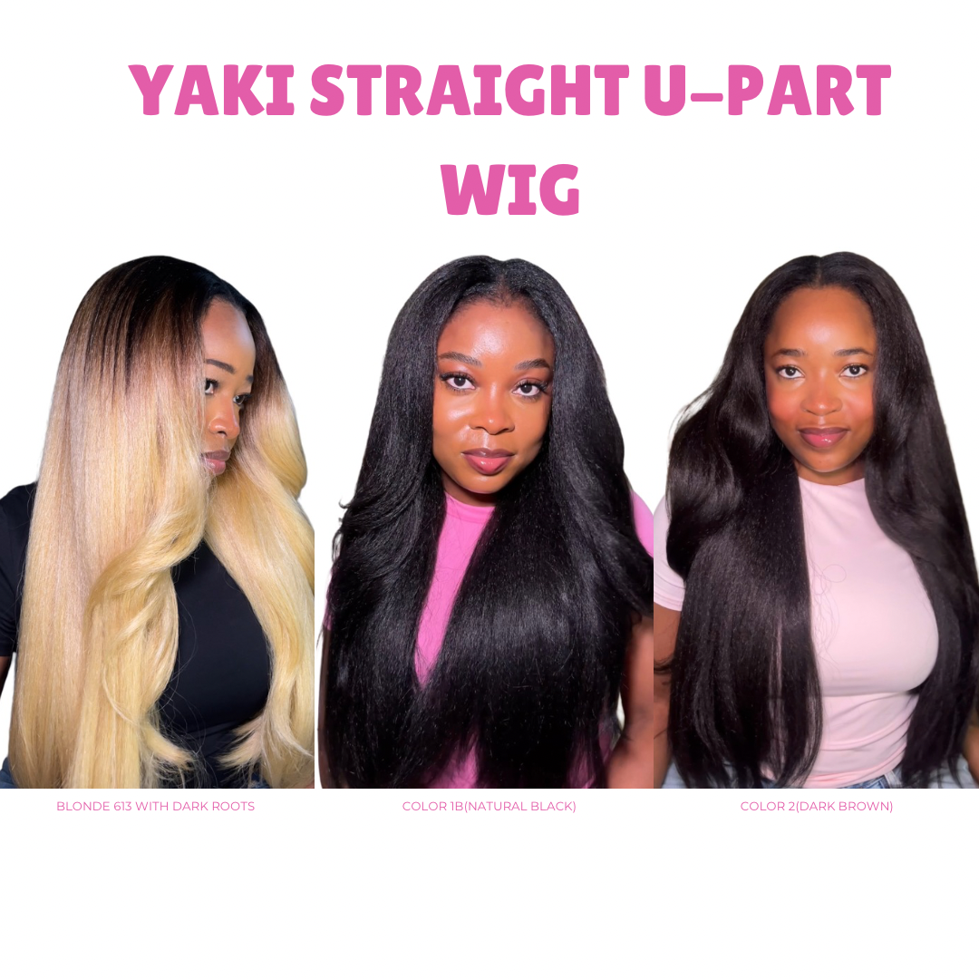 Yaki straight u-part wig