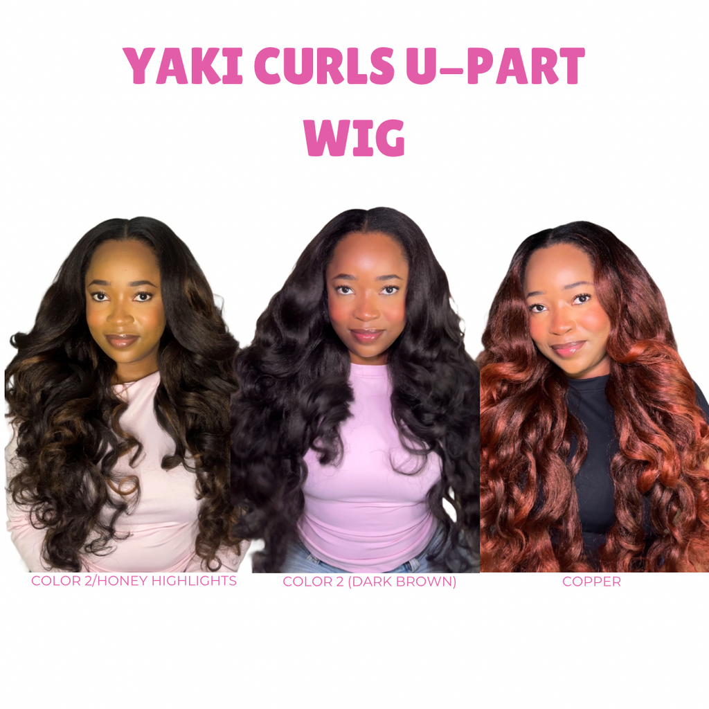 Yaki curls u-part wig