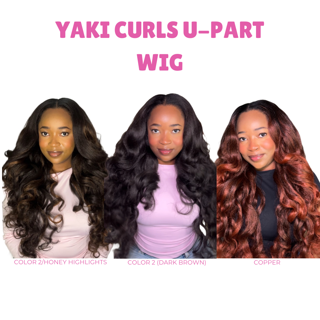Yaki curls u-part wig