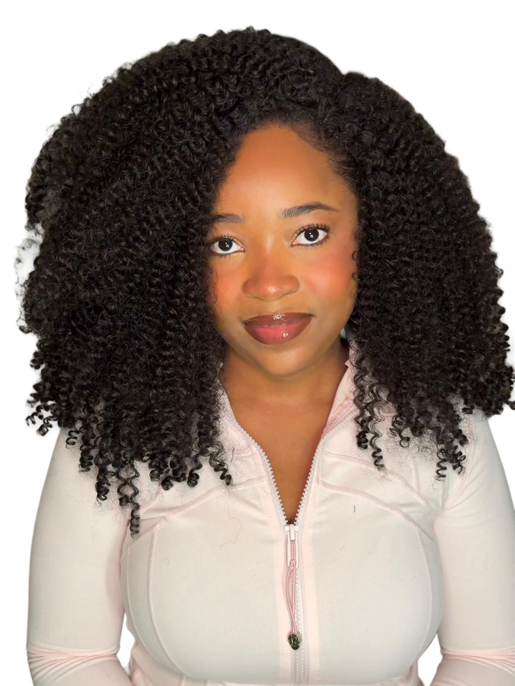 Kinky coils half wig