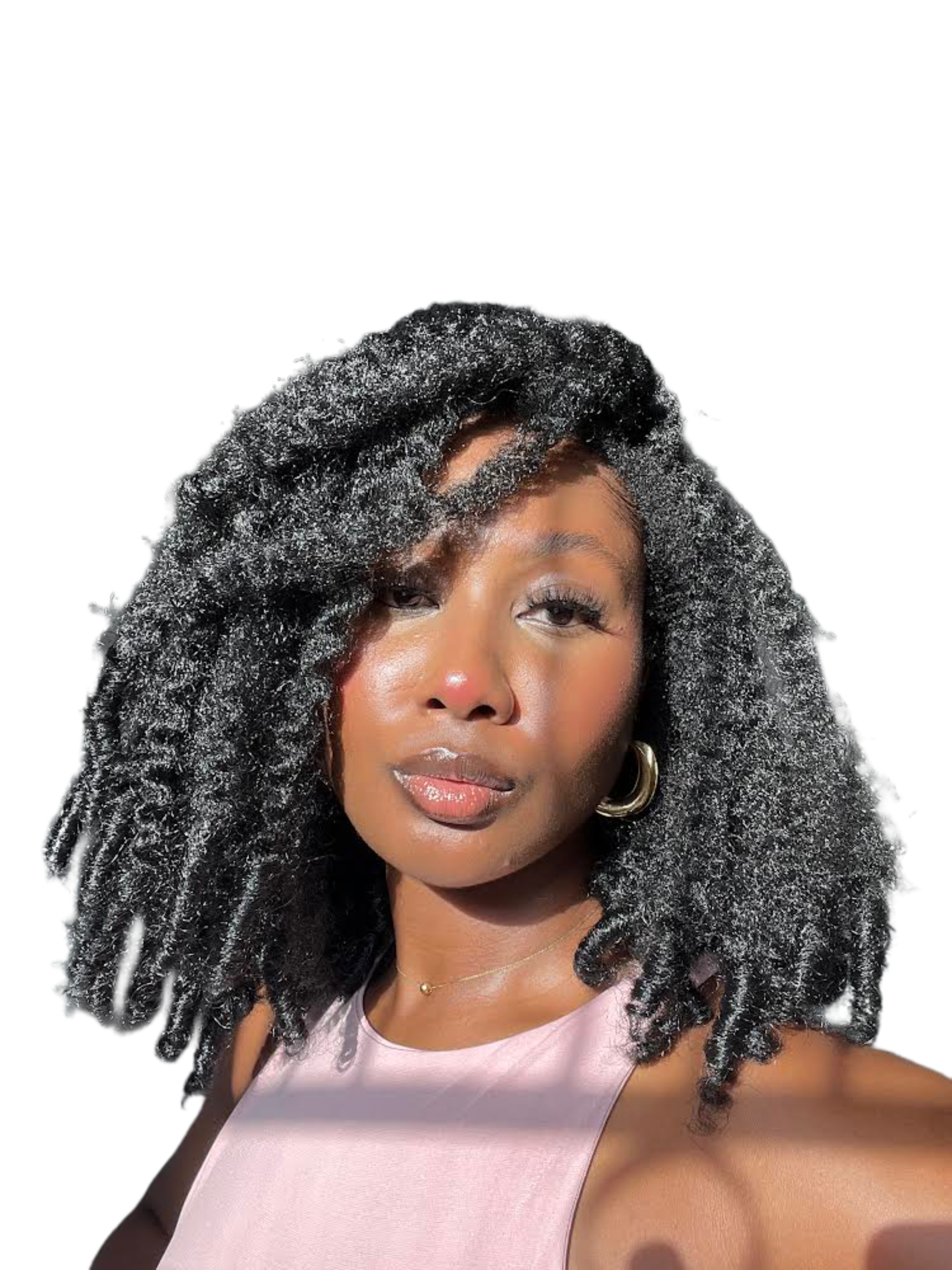 Twist out half wig(color 1b)